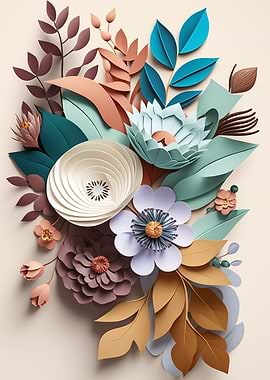 Flowers paper craft