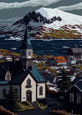 Akureyri Pixel art