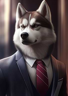 Husky Dog Suit Animal