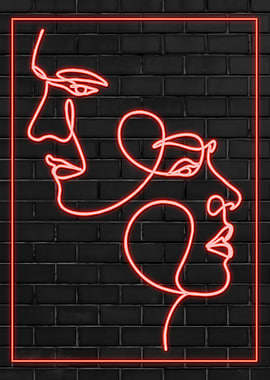 Abstract minimalist faces