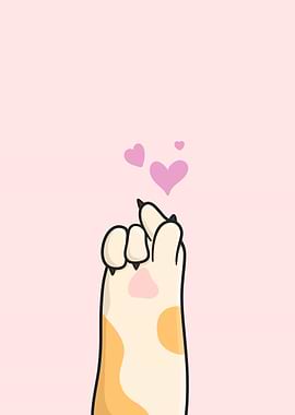 a cute cat hand saranghae
