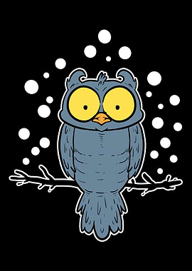 Owl in Snow Snowboarder Gi