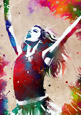 Cheerleader sport art