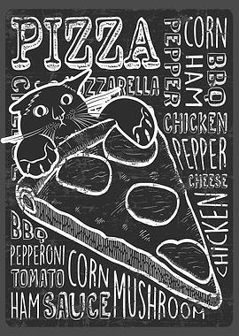 Cat Pizza words