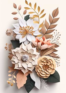 Flowers paper craft