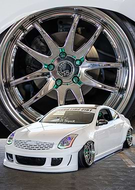 white jdm car