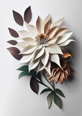 Flowers paper craft