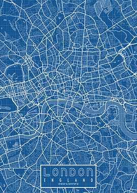 London City Map Blueprint