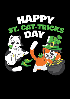 Cat Happy St Catricks Day
