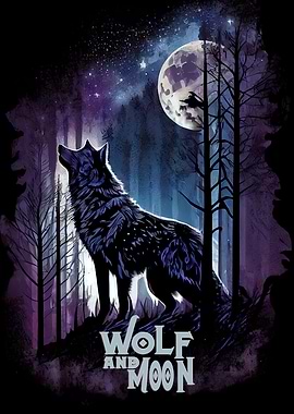Wolf and Moon