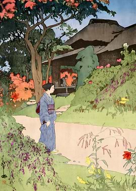 Ukiyo e Flower Garden