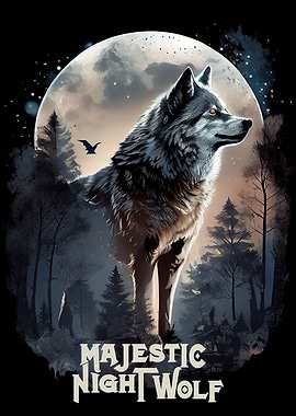 Majestic Night Wolf