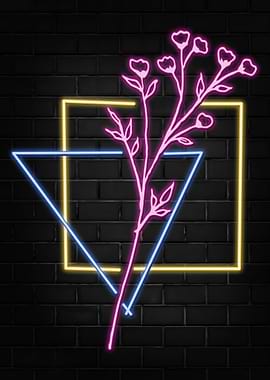 Abstract minimalist flower