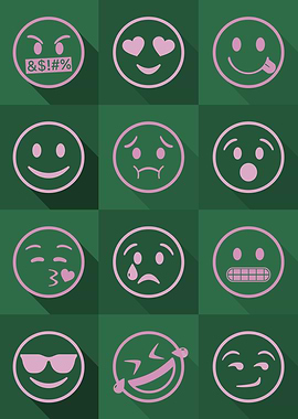 Emoji Expressions Green