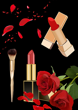 Lipsticks with Roses