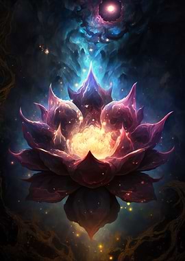 Surreal Lotus bloom