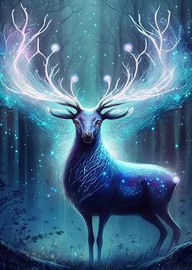 Deer Neon Glowing