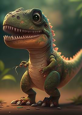 Cute dinosaur animal