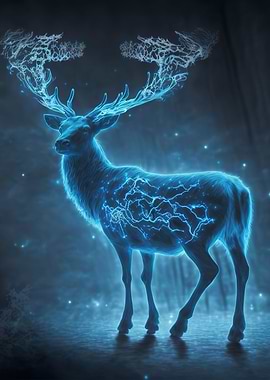Deer Neon Glowing