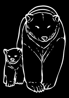 Polar Bear and Cub Pet Lov