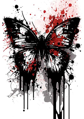 Butterfly Ink Painting