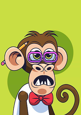 Hand drawn nft style ape