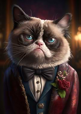 Grumpy Cat Fancy Suit