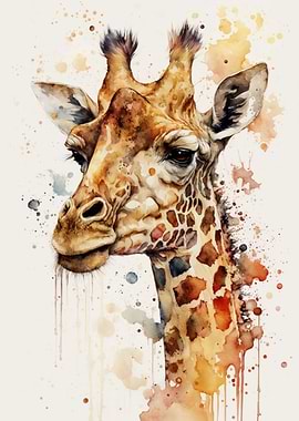 Giraffe Watercolor