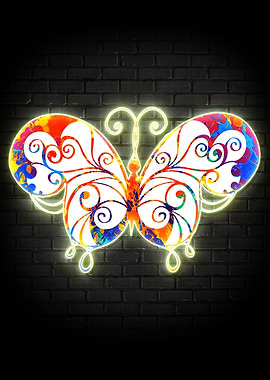 Butterfly neon