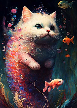 Cat In Aquarium