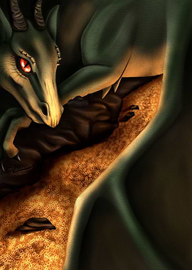 Dragon and his gold