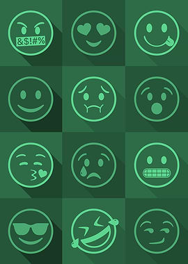 Emoji Expressions Green