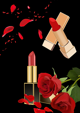Lipsticks with Roses
