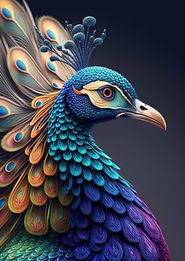 Magnificent peacock