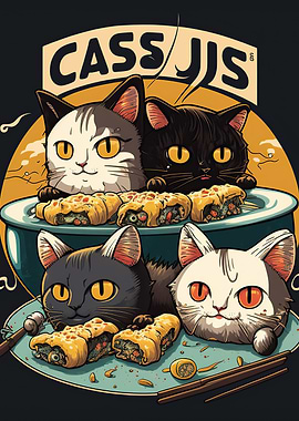 sushi cat chef japan