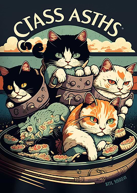 sushi cat chef japan