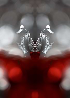 Red and silver alu foliage