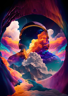 space clouds colorful