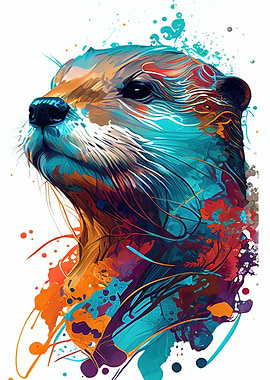 Colorful Otter Animals