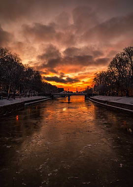 Icy River in Turku