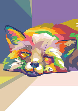 Sleeping Wolf WPAP Poster