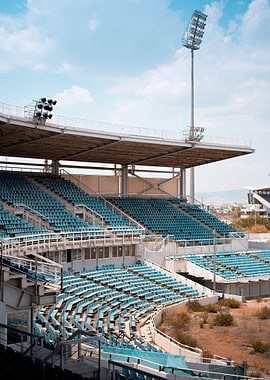 Abandoned baseball stadium