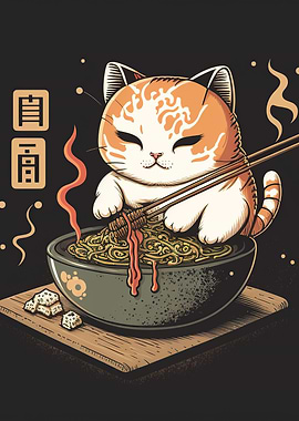 sushi cat chef japan