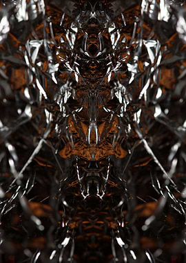 Aluminum foliage close up