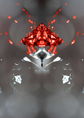 Red and silver alu foliage