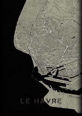 Le Havre old western map