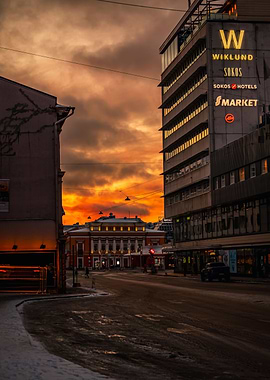 Fiery sky in Turku