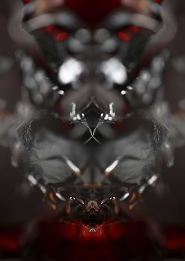 Red and silver alu foliage