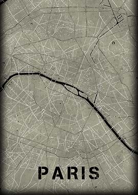 Paris old western map