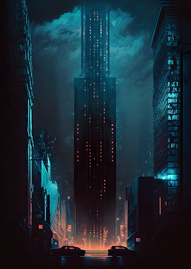 neo noir cityscape